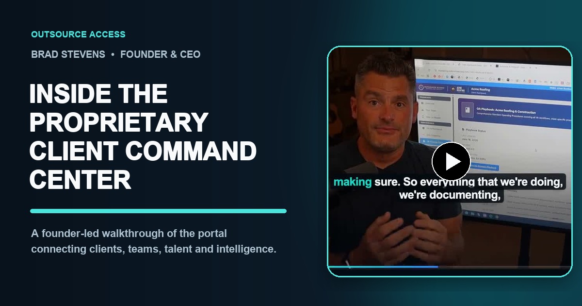 Brad Stevens presenting the Client Command Center